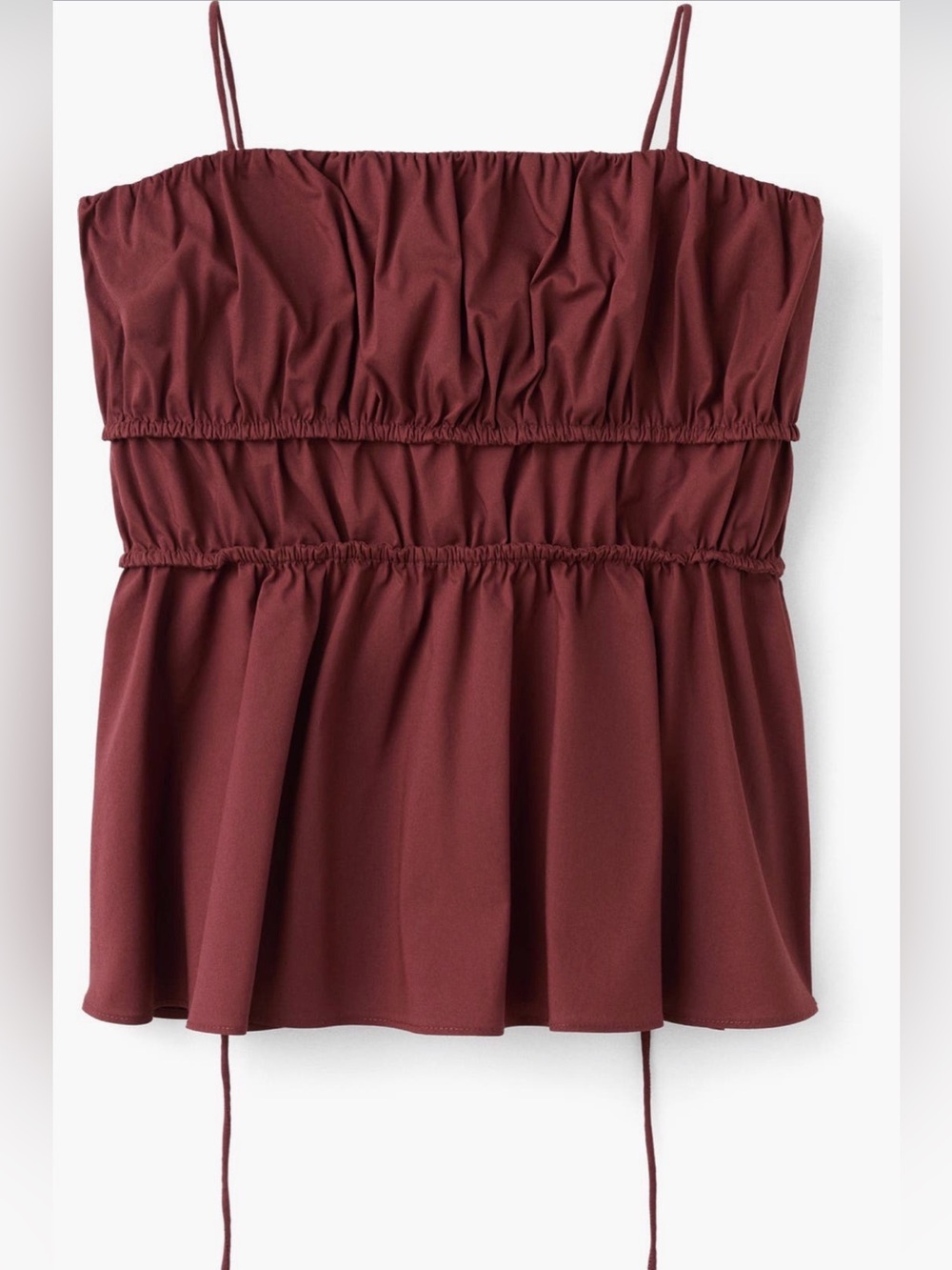Mango Shirred Stretch Cotton Camisole NWT